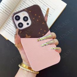 Beautiful Phone Case iPhone 15 14 Pro Max Luxury L Leather Card Purse 18 17 16 15pro 14pro 13pro 12pro 11pro 13 12 11 X Xs Cases with Logo Box Packing Girls Woman