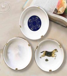 European Porcelain Ash Tray Luxury Home Smoking Accessories Decorative Horse Ashtray Small Gifts For Boyfriend Father039s Day 23827126
