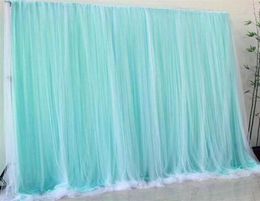 Party Decoration Tiffany Blue Tulle Chiffon Curtains Bridal Shower Wedding Ceremony Backdrop Baby Po Booth Background24716705367