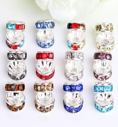 Metals Loose Beads Spacer Crystal Rhinestone Beads Suitable for Bracelet earrings 8mm 200pcs9544206