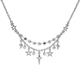 Chains Simple Star Tassels Pendant Necklace Fashion Temperament Collar Necklaces N2UE