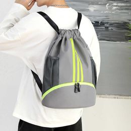 Outdoor Bags New Drawstring Buckle Backpack with Large Capacity Basketball Bag Training Swimming Outdoor Travel Fitness