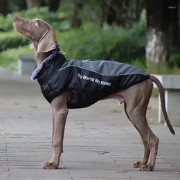 Dog Apparel Pet Winter Vest Zipper Jacket Waterproof Coat Cotton Padded Windproof Reflective Clothes For Large Outfit