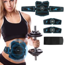 EMS Abdominal Muscle Trainer Electro abdos ABS Stimulator Apparatus Toning Belt Fitness Machine Home Gym Equipment with gel pad5815089