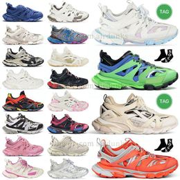 mens womens track 3 designer shoes casual trainer runner paris retro tracks 3.0 all black and white pink light blue vintage beige brown tess.s gomma leather tops sneaker