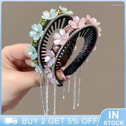 Hair Accessories Fashionable And Elegant Fixed Artefact Multi Scenario Usage Braided Clips Inlaid Horsetail Buckle Temperament