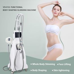 2024 Multi-effect 6 in 1 Skin Beauty V10 Cavitation Vacuum Fat Excrescence Reduction Slimming Lymph Detox RF Rolling Skin Rejuvenation Massager