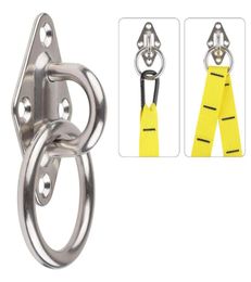 80Mmx50Mm Mounting Hook For Wall Or Ceiling With Round Ring Stainless Steel Bracket Attachment For Sling Trainer Hammock5487085