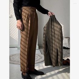 Men's Suits Men Dress Pants 2023 Autumn High Waist Slim Fit Casual Business Homme Office Formal Suit Trousers Clothing C68