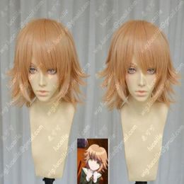 Danganronpa Fujisaki Chihiro Orangish Orange Styled Cosplay Party Wigs6515807