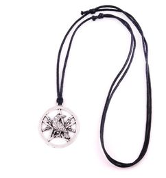 New Arrival Raven Moon Pentacle Pendant Dark Moon Morrigan Crow Spiritual Magick Pagan Charm Wheat Bracelet4160435