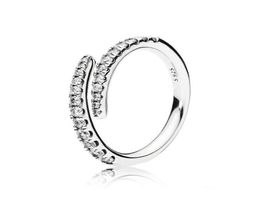 Clear CZ Diamond Shooting Star Ring Set Original Box for 925 Sterling Silver Women Girls Wedding meteor Open Rings2441861