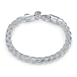 Torsional Bracelet sterling silver plated bracelet ; New arrival fashion men and women 925 silver bracelet SPB070282Y