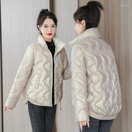 Women's Trench Coats 2023 Winter Down Padded Jackets Clothing Short Parkas Bright Face Loose Cotton Clothes Jp344