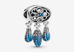 2021 Spring Collection 925 Sterling Silver Jewelry Beads Blue Dreamcatcher Charms 799341C01 Fit European Style Bracelets Necklaces4809364