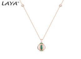 Laya Pendant Necklace For Women 925 Silver Sterling Silver Bohemian Style Round Accessories Fine Jewellery Handmade Enamel 2022 Tren9389139