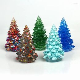 Christmas Decorations Resin Tree Home Mini Decorative Tabletop Xmas