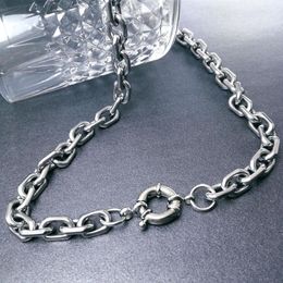 8 5mm chain width 316l solid heavy stainless steel men women 5090cm length necklace curb chain350Y