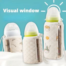 Bottle Warmers Sterilizers# Universal Wide Caliber Milk Bottle Insulation Bag 5 Layers Tin Foil Thick Cotton Bottle Cover Portable Anti-fall Cup Cover 231212