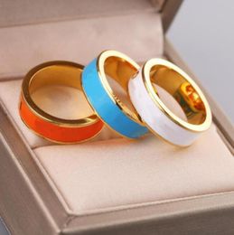 Gold plated enamelglazed ring for love men women classic design party lover gift jewelry9694235