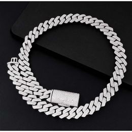 Hip Hop Jewelry Fashion Sterling Sier Moissanite Diamond Cuban Chain Necklace