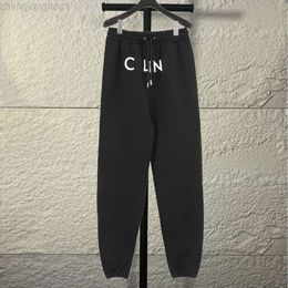 Designer Celina Triomphe Regular version of CL Jiasaijia printed letter hoodie pants with Mao Songchao brand mens and womens same style elastic and tight neckline ca