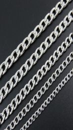 10meter 4678mm in Bulk Jewelry Making Lot Meters Beveled Flat Figaro Stainless Steel Unfinished 11 NK Chain DIY Jewelry Findin7260181