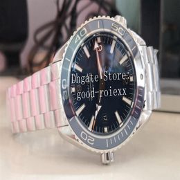 10 Colour Ceramic Bezel Watches Mens Automatic Cal 8500 Watch Men Apnea James Blue Orange Bond 007 Ocean Diver 600m Luminous Steel245r