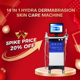 14 in 1 Microdermabrasion most advanced hydra machine ice blue hydro dermabrasion machine hydrogen dermabrasion beauty equipment for spa 2023