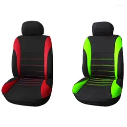 Car Seat Covers 2Set Front Ready Sport Bucket Cover Automobiles (Black Red&Black Green)