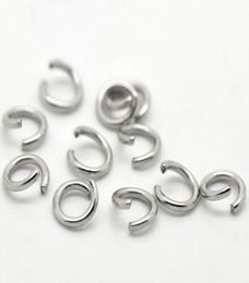 1000PCSbags whole thin 035mm size jump ring stainless steel split rings DIY Jewellery findings2363331