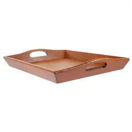 Plates Tray Decorative Bread For Eating Fruit Serving Dish Pan Table Cup Storage Wooden Tea Room Restaurant Household Small