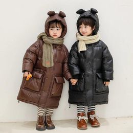 Down Coat 2023 Older Boys Mid-Length Korean Style Thickened Western Parent-Child Winter Clothing Wholesale Fashion