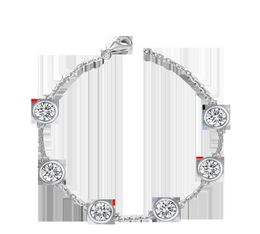 Bracelet de mariage en argent Sterling 925, Moissanite, bijoux fins, Drop9764603