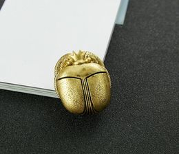 Brand Fashion Jewellery Vintage Egyptian Pharaoh Style Beetle Brooch Party Sweater Brooch Beetle Design Gold Colour Fashon B1956946