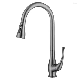 Kitchen Faucets Pull-Out Faucet Deck Mount Sink Mixer Tap Single Hole Handle Pull Down Ktchen