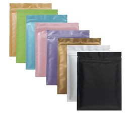 Custom Accept Colourful Heat Sealable Ziplock Packaging Bag Pouch Reclosable Flat Aluminium Foil Zip lock Plastic Bags 100pcs 2010219016251