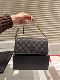 Luxurys Caviar Pattern Chain Bag Shoulder Crossbody Messenger handbag Classic mini satchel grid billfold Backpack Style designer bags Leisure COW LEATHER Button