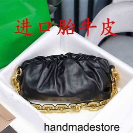 Handbags Designer Venetaabottegaa Bag Imported Foetal Cow Leather Woven Jodie Women's Single Shoulder Dumpling Thick Chain