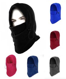 2018 Brand New Warm Winter Women Men Hooded Balaclava Hat Windproof Fleece Hat Unisex Solid Ski Face Mask Cap for Cold Weather3825572