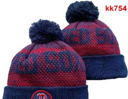 BOSTON Beanies SOX Cap Wool Warm Sport Knit Hat Baseball North American Team Striped Sideline USA College Cuffed Pom Hats Men Wome4272738