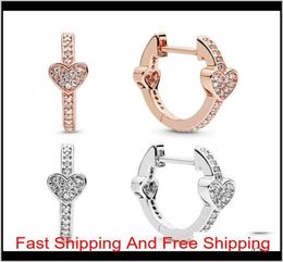 Fashion Rose Gold Earrings Luxury Designer Cz Diamonds For 925 Sterling Silver Birthday Gift Original Box Set Lady Earrings Je Ibm2739092