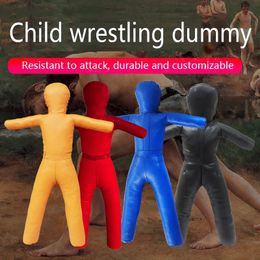 Sand Bag Children's home wrestling boxing Sanda accompaniment training soft dummy Brazilian jujitsu Taekwondo Karate vent doll 231212