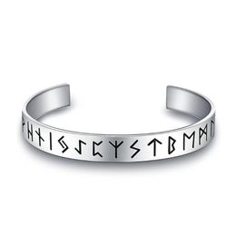 Norse Viking futhark runes bracelet Men Scandinavian Jewellery Vikings pagan for women bangle2905