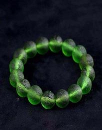 791113mm Authentic MOLDAVITE Stretch Bracelet Natural Crystal Unisex Jewellry Energy Meteorite Stone Healing FS37KP Beaded St5228343