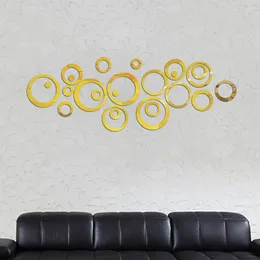 Wall Stickers Circles Mirror Style Removable Decal Art Sticker Home Decor