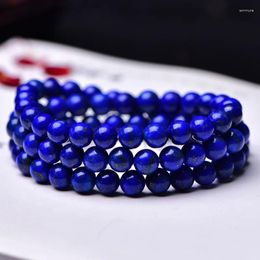 Charm Bracelets Afghanistan Natural Raw Lapis Lazuli 108 Buddhist Beads Green Bracelet Single Bead Loose Men's And Women's