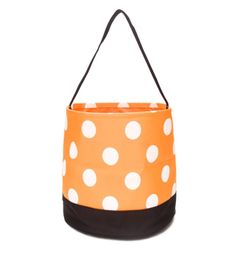 Party Classic Polka Dots Halloween Buckets Seashiptodoor Cheque HalloweenTote Bag HalloweenBaskets Trick or Treat Bag DOM10465519629