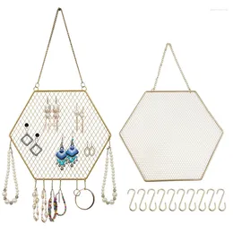 Jewellery Pouches Earring Wall Mounted Display Decorative With Hooks