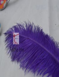 100pcslot 1214inch3035cm Purple Ostrich Feathers for wedding TABLE Decorations feather Centrepiece Wedding cent8884135